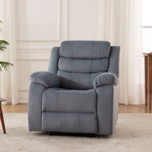 Black Recliner Chairs for Adults Manual Reclining Sofa Chair Oversized Recliner Chair for Living Room Comfy Home Theater Seating (Massage and Heating, 8005 Velvet)